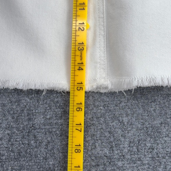 J. Crew White Denim Mini Skirt Frayed Hem Womens Size 27 - Picture 5 of 5